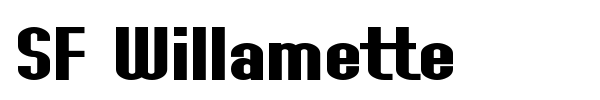 SF Willamette font preview